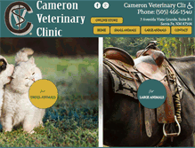 Tablet Screenshot of cameronveterinaryclinic.com